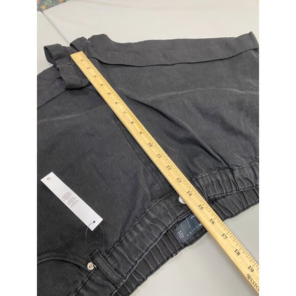 NEW Asos Black Elastic Waist Curve Jean Shorts Womens Plus size 22 Cotton - Picture 8 of 11